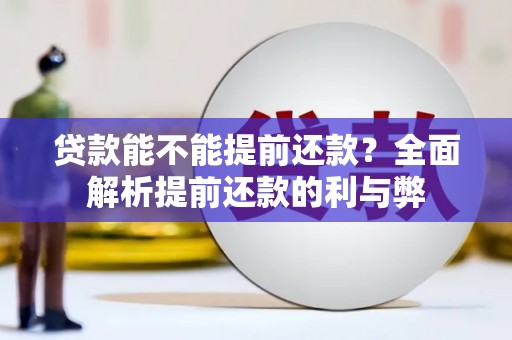 驻马店贷款能不能提前还款？全面解析提前还款的利与弊