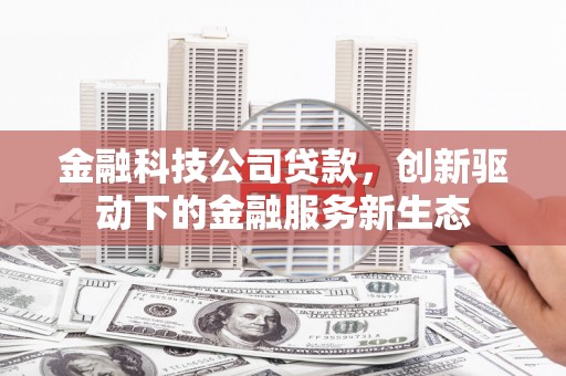 驻马店金融科技公司贷款，创新驱动下的金融服务新生态