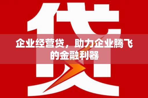 驻马店企业经营贷，助力企业腾飞的金融利器