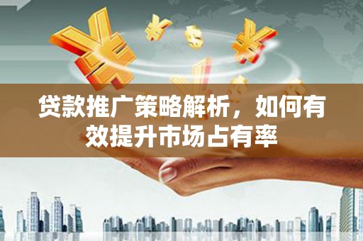 驻马店贷款推广策略解析，如何有效提升市场占有率