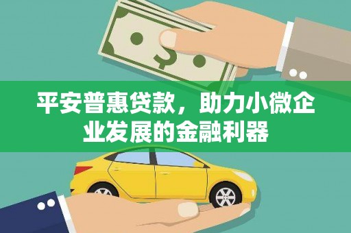 驻马店平安普惠贷款，助力小微企业发展的金融利器
