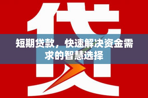驻马店短期贷款，快速解决资金需求的智慧选择