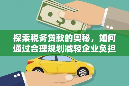 驻马店探索税务贷款的奥秘，如何通过合理规划减轻企业负担