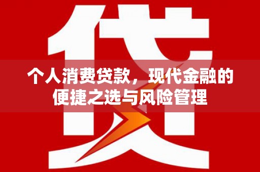 驻马店个人消费贷款，现代金融的便捷之选与风险管理
