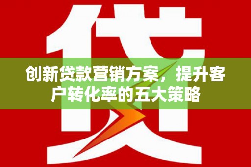 驻马店创新贷款营销方案，提升客户转化率的五大策略