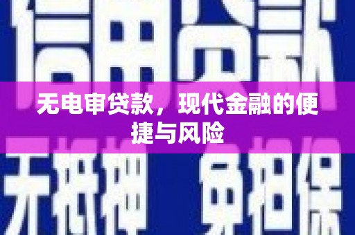 驻马店无电审贷款，现代金融的便捷与风险