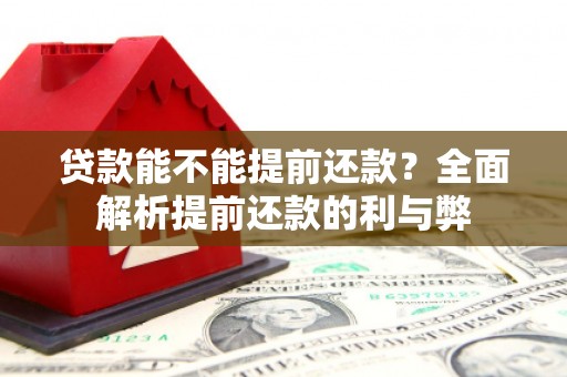 驻马店贷款能不能提前还款？全面解析提前还款的利与弊