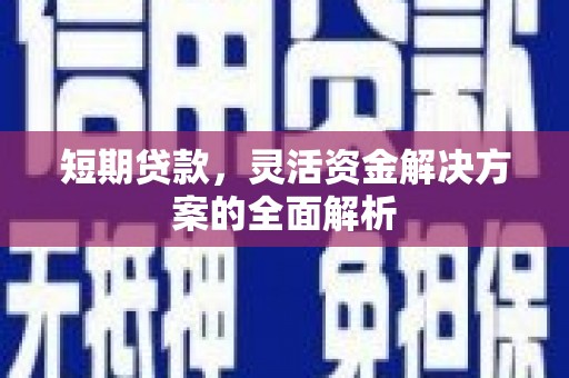 驻马店短期贷款，灵活资金解决方案的全面解析